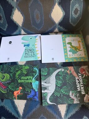 Dinosaur Birthday Cards Assortment — Green Dino Designs